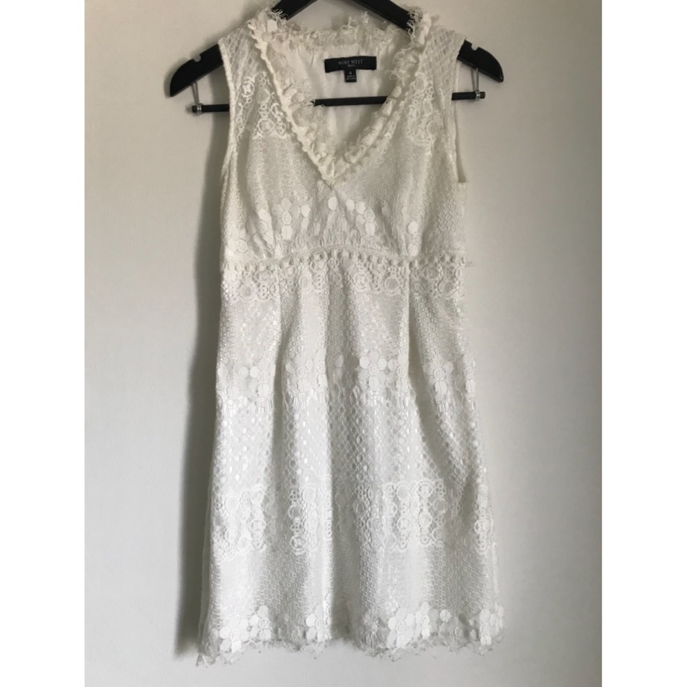 Nine West White Lace Dress Size 4